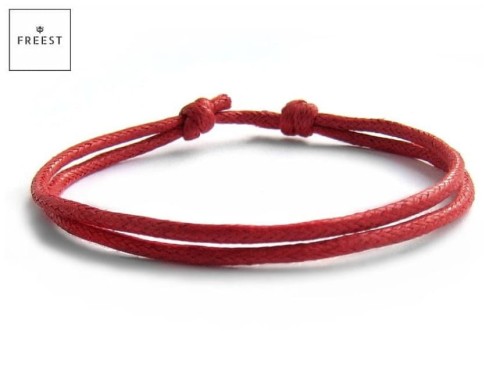 Bransoletka sznurkowa męska - sznurek, bawełna,lub syntetyk, kolor - czarny, czerwony, pomarańcz, brąz lub inny. Modny dodatek męski do garderoby, do zegarka, marki Freest. Duży, mały i średni rozmiar